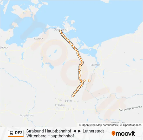 RE3 Train Line Map