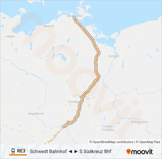 RE3 Train Line Map