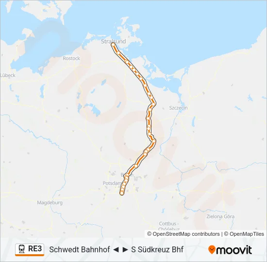 RE3 Train Line Map