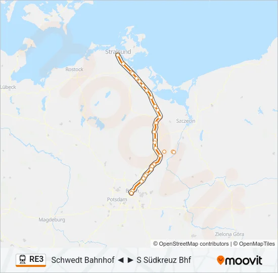 RE3 Train Line Map