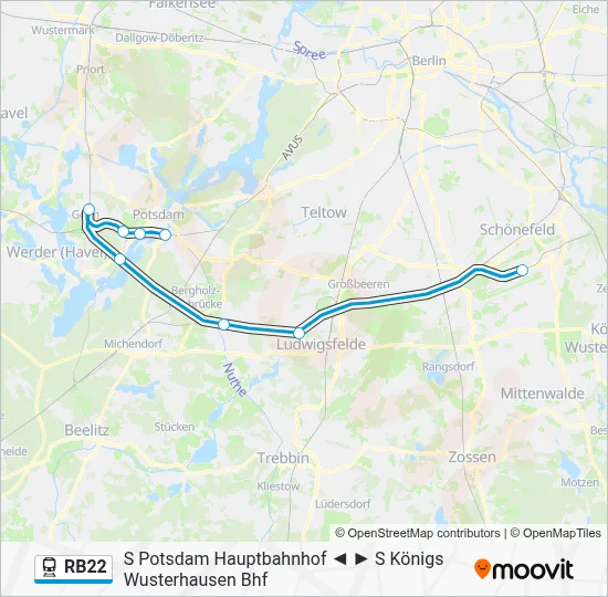 RB22 Train Line Map