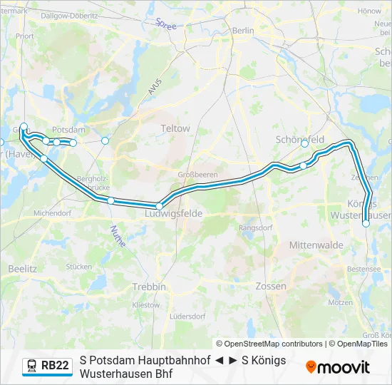RB22 Train Line Map