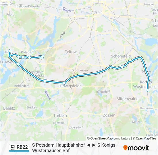 RB22 Train Line Map