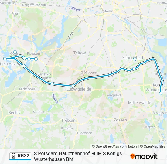 RB22 Train Line Map