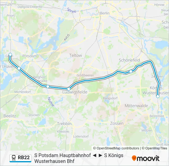 RB22 Train Line Map