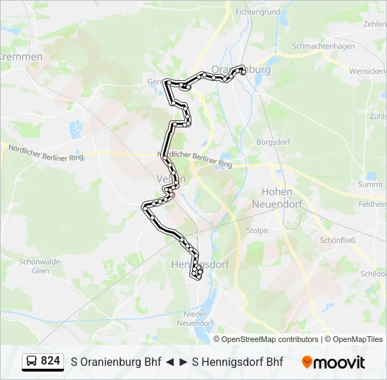 824 Bus Line Map
