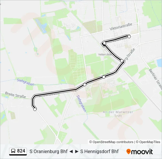 824 Bus Line Map