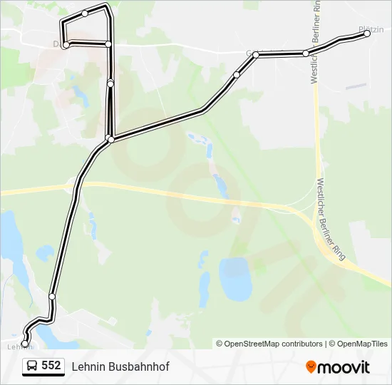 Buslinie 552 Karte