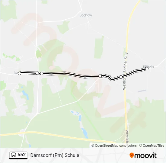 Buslinie 552 Karte