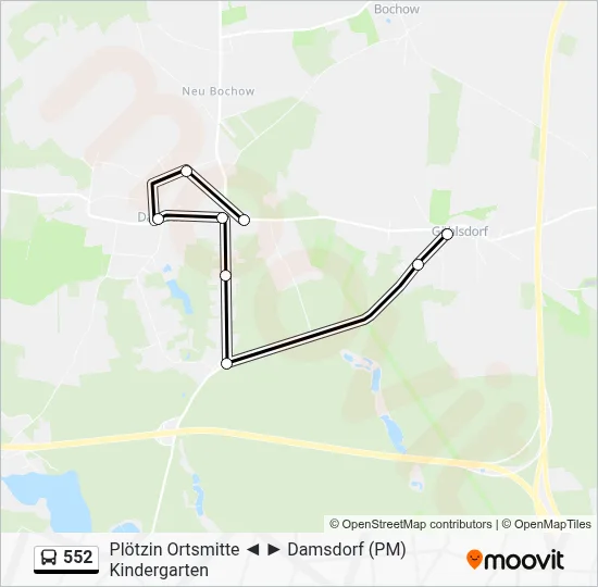 552 Bus Line Map