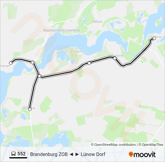 552 bus Line Map