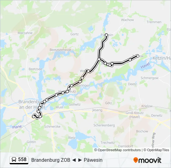 558 Bus Line Map