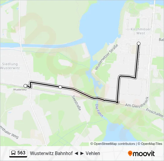 563 Bus Line Map