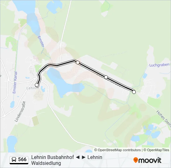 566 Bus Line Map