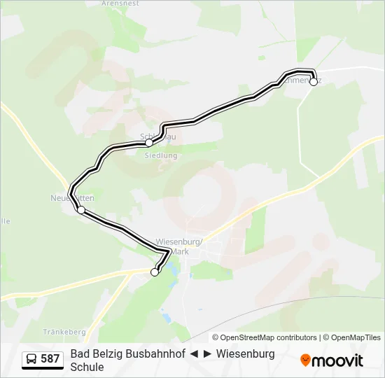 587 Bus Line Map