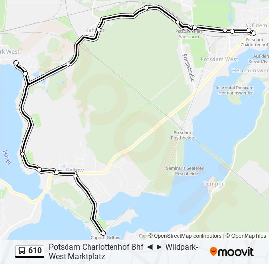 610 bus Line Map