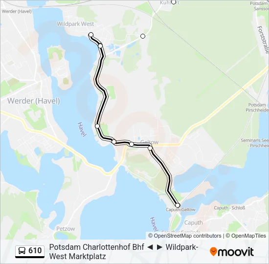 610 Bus Line Map