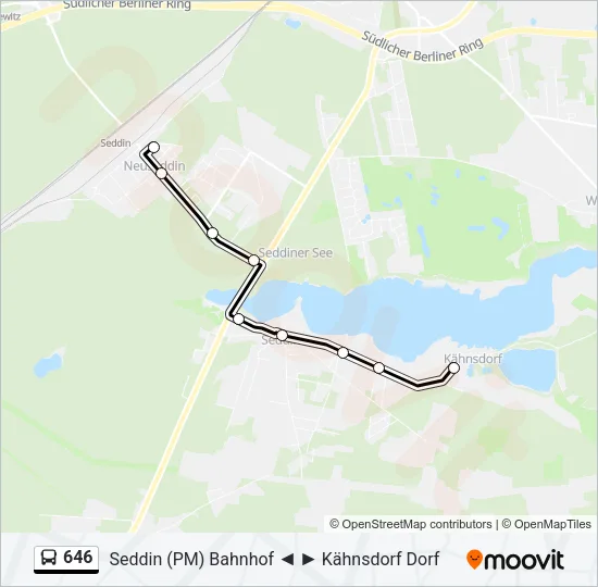 646 Bus Line Map