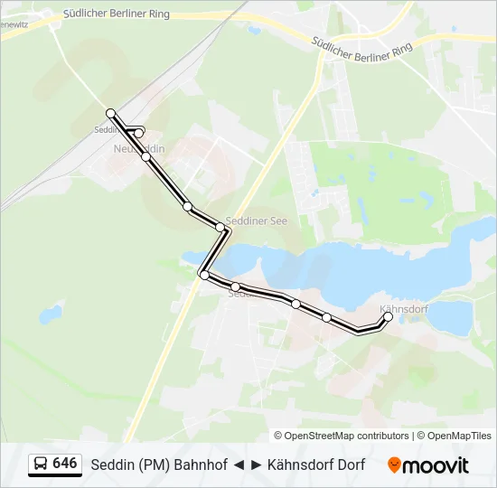 646 Bus Line Map