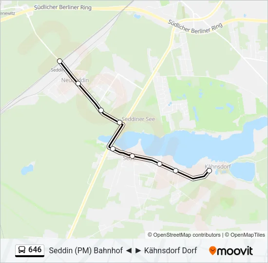 646 Bus Line Map