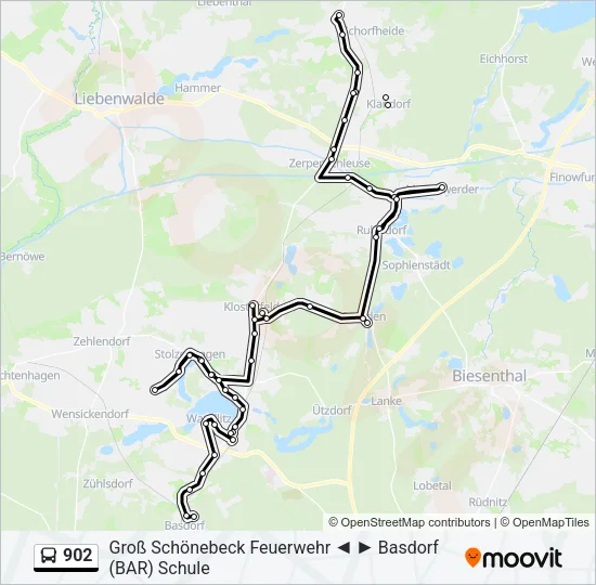 902 Bus Line Map