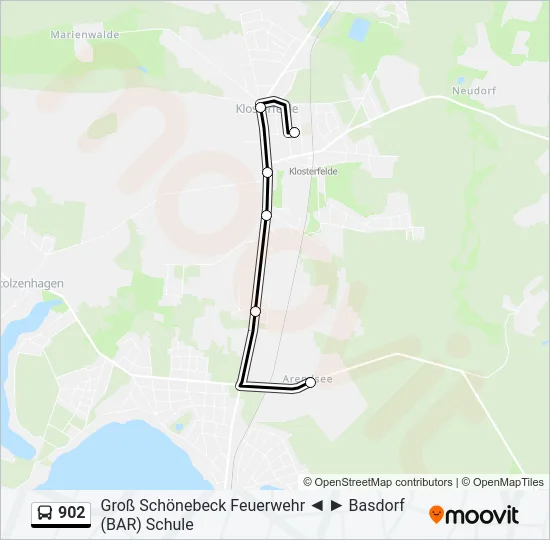 902 Bus Line Map