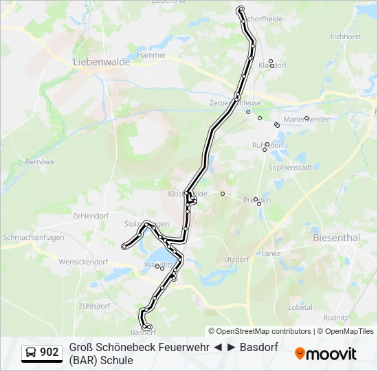 902 Bus Line Map