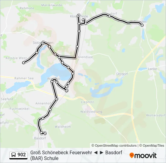 902 Bus Line Map