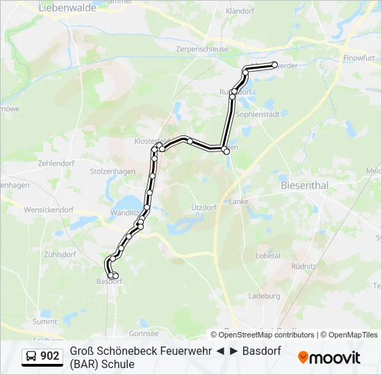 902 Bus Line Map
