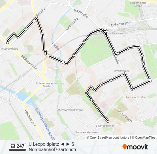 247 Bus Line Map