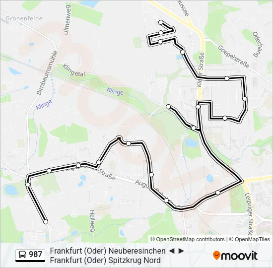 987 Bus Line Map