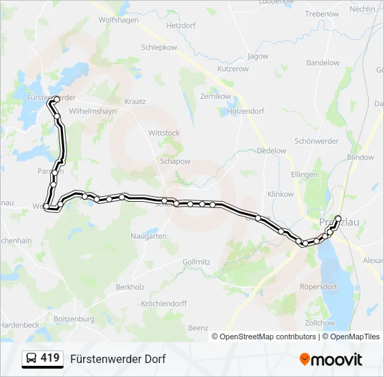419 Bus Line Map