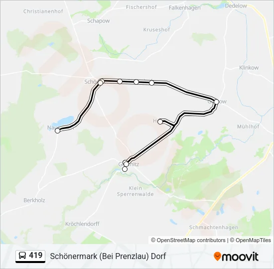 419 Bus Line Map