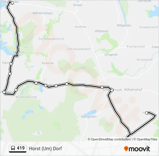 Автобус 419: карта маршрута