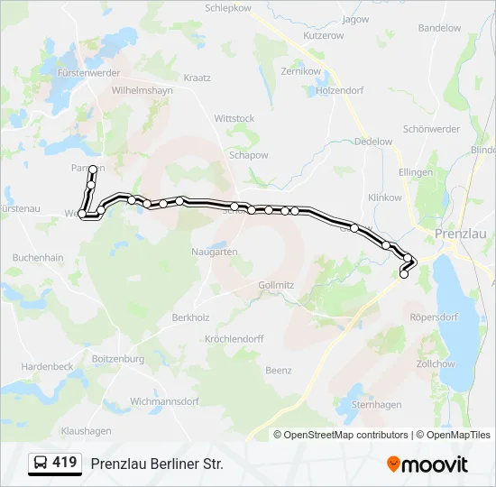 419 Bus Line Map