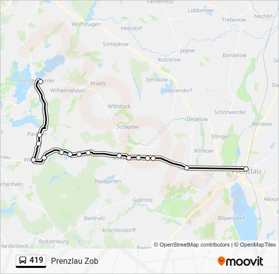 419 Bus Line Map
