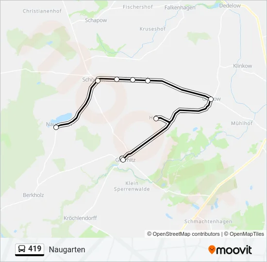419 Bus Line Map
