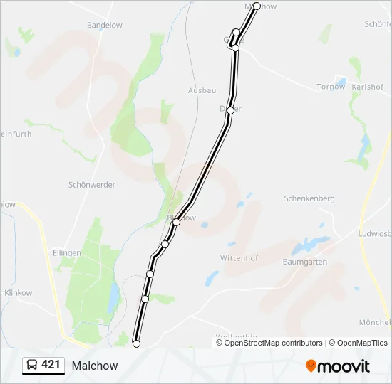 421 Bus Line Map