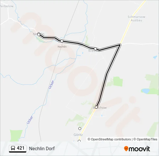 421 Bus Line Map