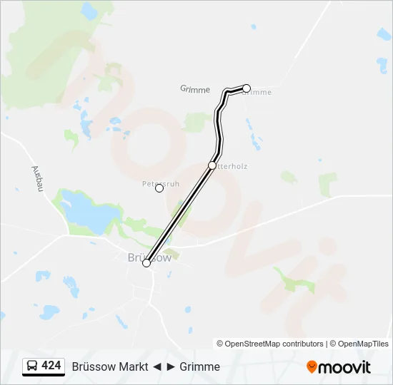424 Bus Line Map