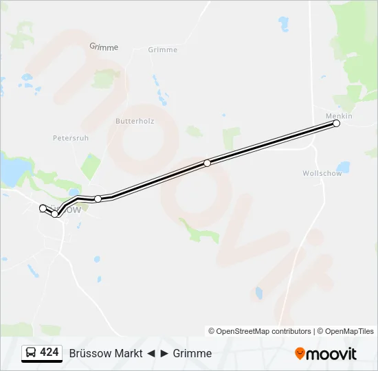 424 Bus Line Map