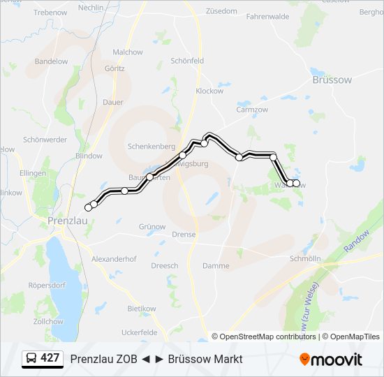Buslinie 427 Karte