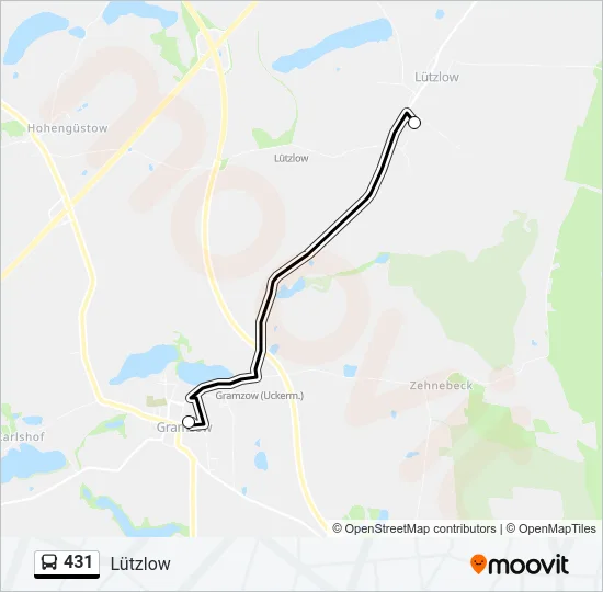 431 Bus Line Map