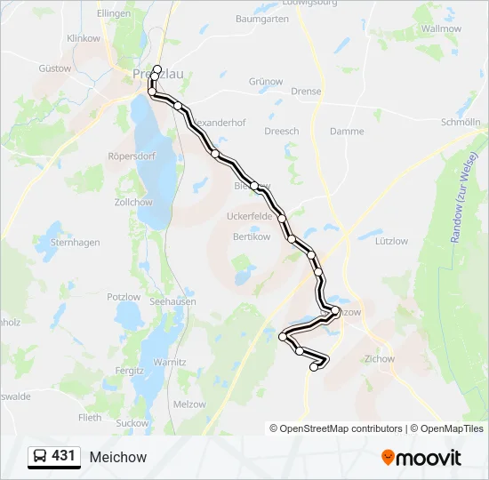 431 Bus Line Map