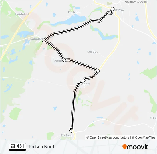 431 Bus Line Map