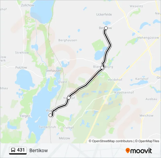 431 Bus Line Map