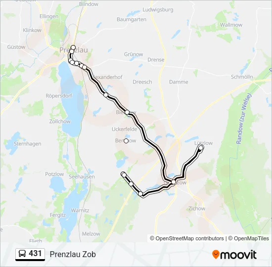 431 Bus Line Map