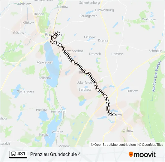 431 Bus Line Map