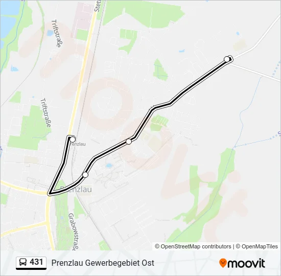 431 Bus Line Map