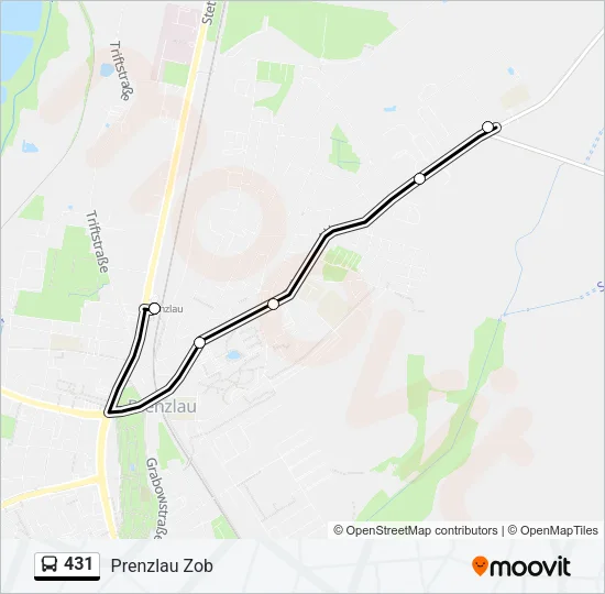 431 Bus Line Map